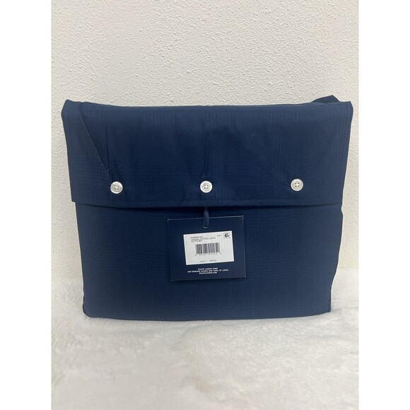 Ralph Lauren Organic Cotton Lovan Jacquard Navy King Extra Deep Fitted Sheet - Picture 1 of 4
